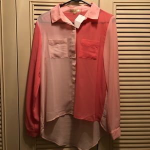 Two-toned pink blouse from boutique